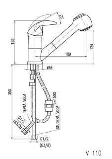 Смеситель для кухни Rav Slezak Vltava V110.5 хром